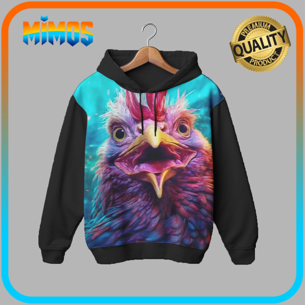 3D Animated TV การ์ตูนไก่เด็ก Hoodie Jacket Chicken Hero 05MM013 _JA สําหรับเด็กอายุ 1-12 ปี