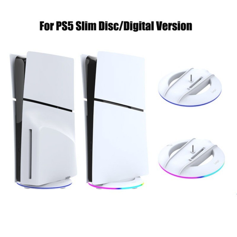 ฐานวางเกมคอนโซล RGB สําหรับ PS5 Slim Console Playstation 5 Slim Disc Digital Version