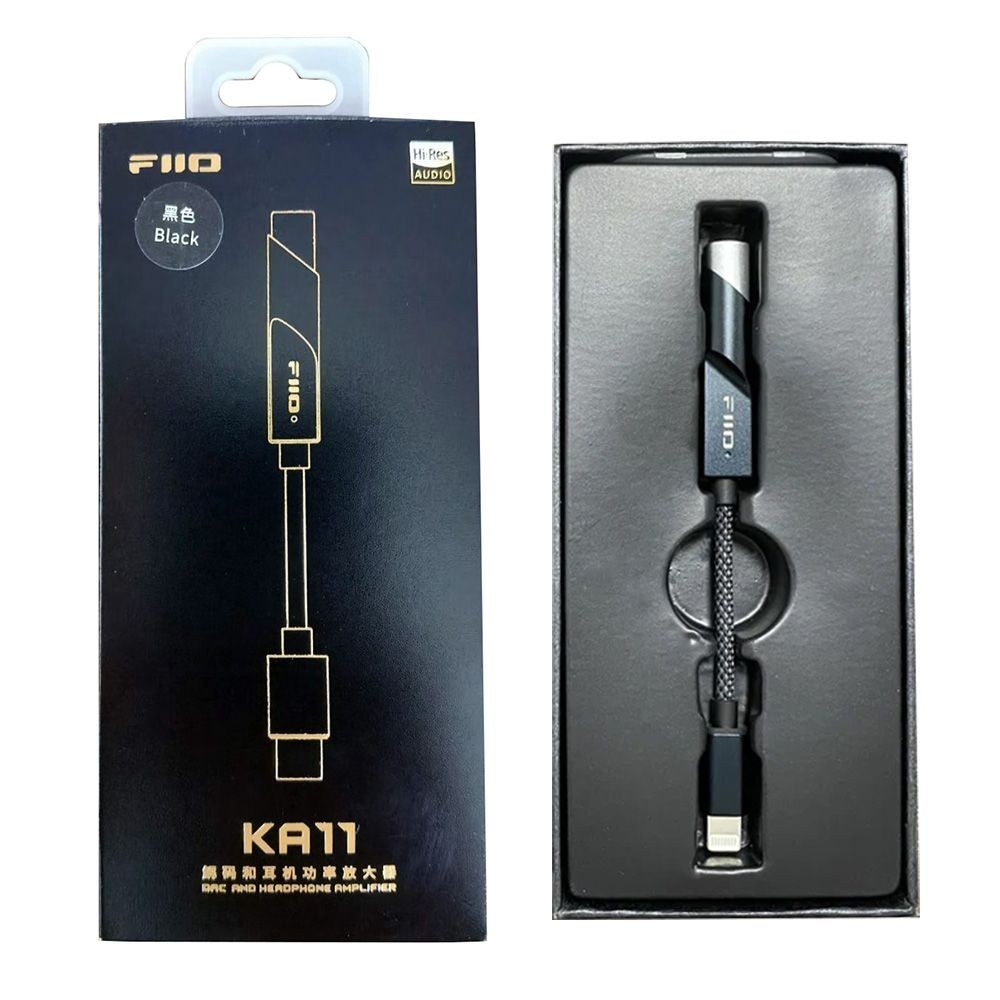 FiiO KA11 DAC and Headphone Amplifier (Black) for iPhone,PC,Mac