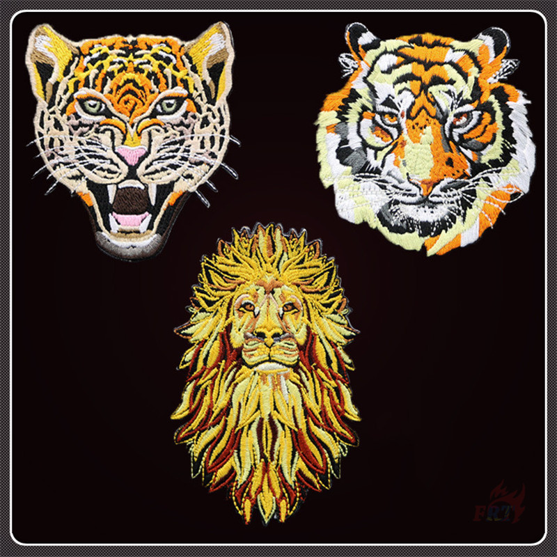 ♚ แผ่นแพทช์เหล็ก ลายเสือดาว King of The Forest ♚ แผ่นแพทช์รีดติดเสื้อ DIY 1 ชิ้น
