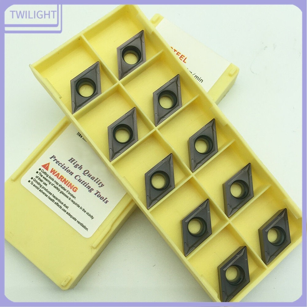 【TWILIGHT】เม็ดมีดกลึงคาร์ไบด์ Cnc DCMT11T304 LF6018 DCMT32.51 สําหรับสเตนเลส 10 ชิ้น