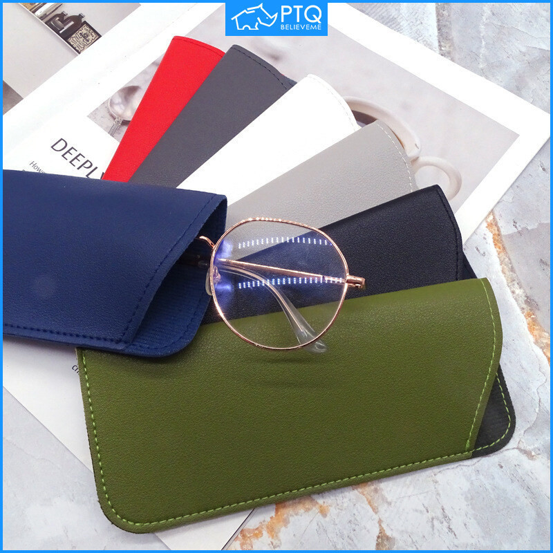 กระเป๋าหนัง PVC แบบพับได้ สําหรับใส่แว่นตากันแดด PTQ