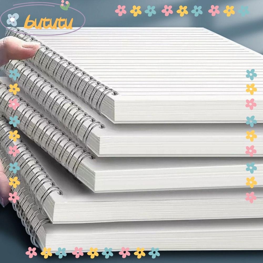 Bututu สมุดโน๊ตสันเกลียว อเนกประสงค์ A5 B5 A4 80 แผ่น
