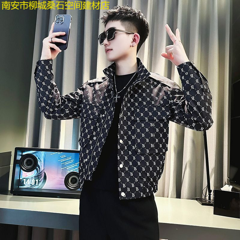 พร้อมส่ง จัดส่งด่วน #Highเสื้อแจ็กเก็ต ทรงหลวม แต่งระบาย มีหลายกระเป๋า สไตล์สตรีท สําหรับผู้ชาย