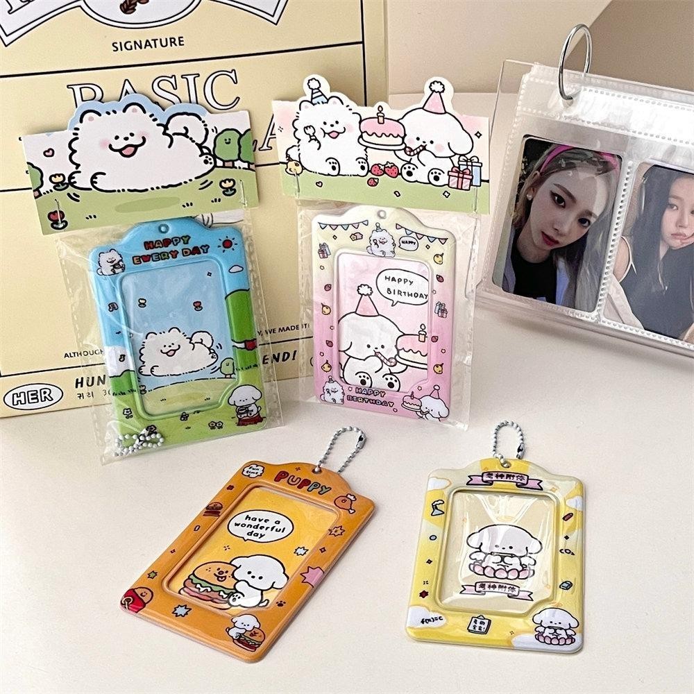 การ์ด ESTRENAR , บัตรรถบัส การป้องกันสุนัขน้อย , บัตรอาหารน่ารัก บัตรประจําตัว Love Bean Photo Photo Photo Photo Photocard Holder Girl