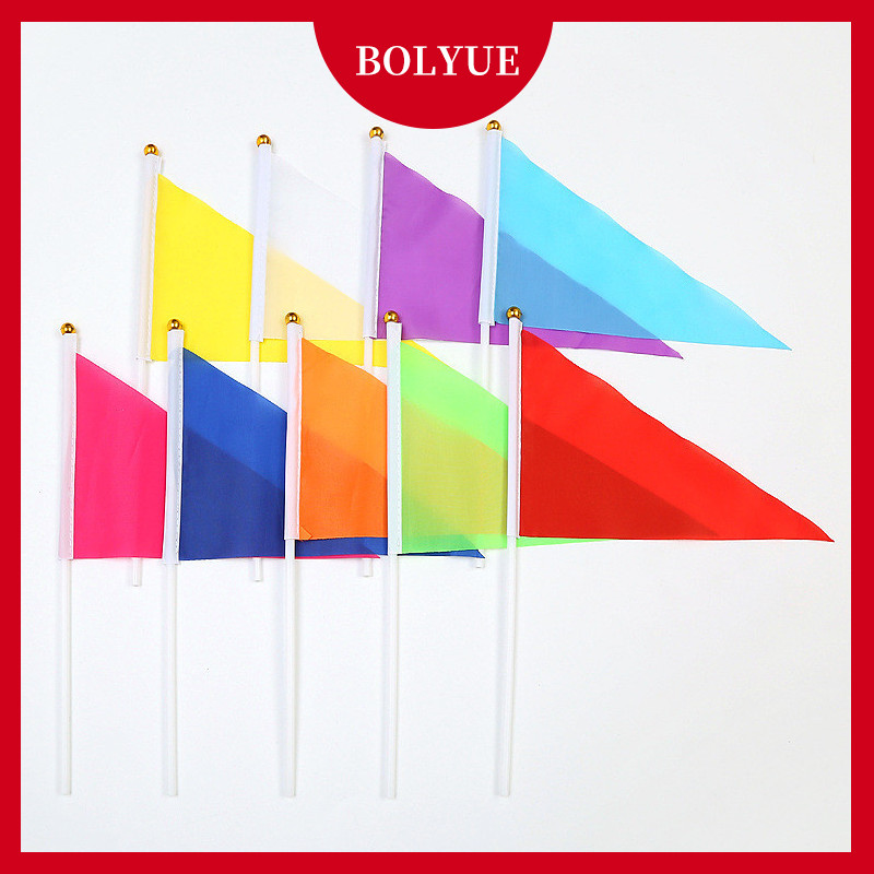 ธงแบนเนอร์ ทรงสามเหลี่ยม สีแดง เหลือง เขียว ฟ้า ชมพู สําหรับงานเทศกาล กิจกรรม โรงเรียน กีฬา ฉลองเทศกาล