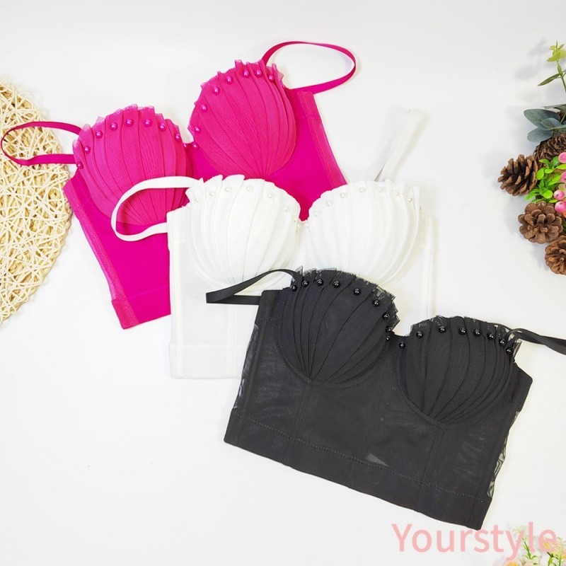[Yourstyle]- เสื้อสายเดี่ยว คอก้างปลา สําหรับผู้หญิง