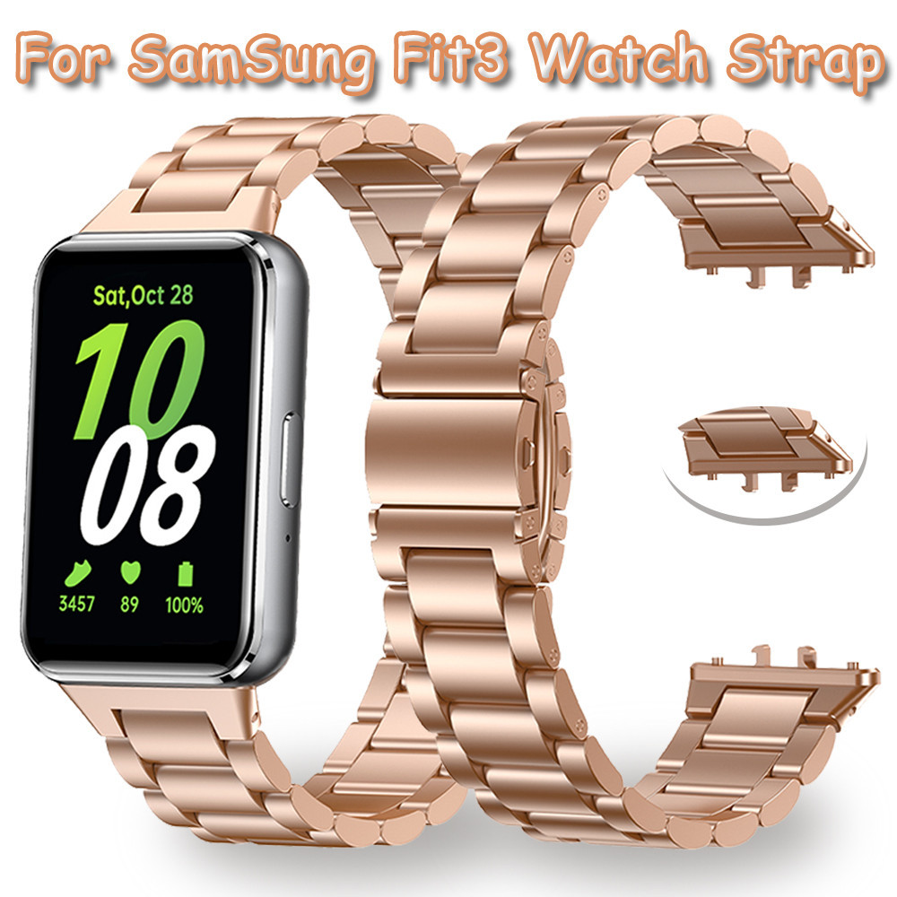 สายนาฬิกาข้อมือ สเตนเลส โลหะ แบบเปลี่ยน สําหรับ Samsung Galaxy Fit 3 Samsung Galaxy Fit 3