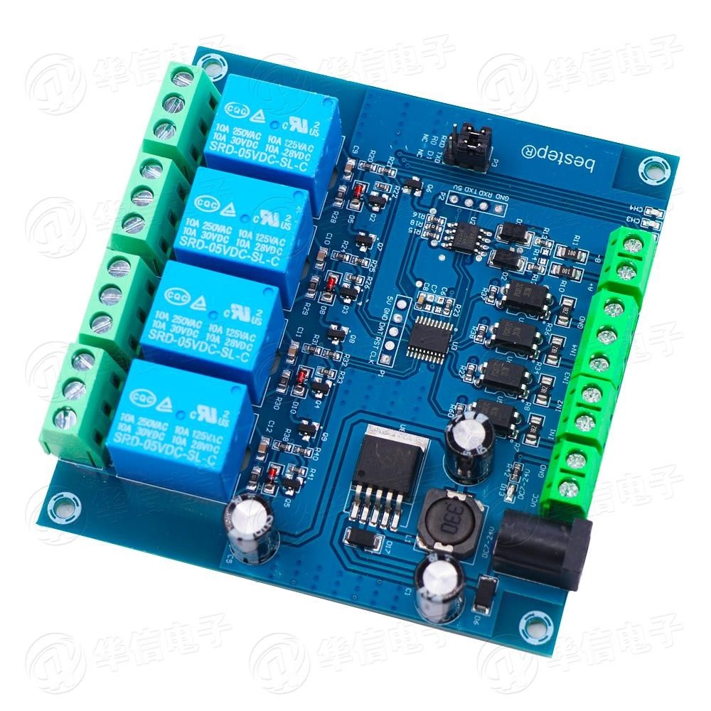 Modbus-RTU7-24V Single Channel/Multi-Channel Relay Module TTL Anti-Reverse Connection รองรับ RS485/R