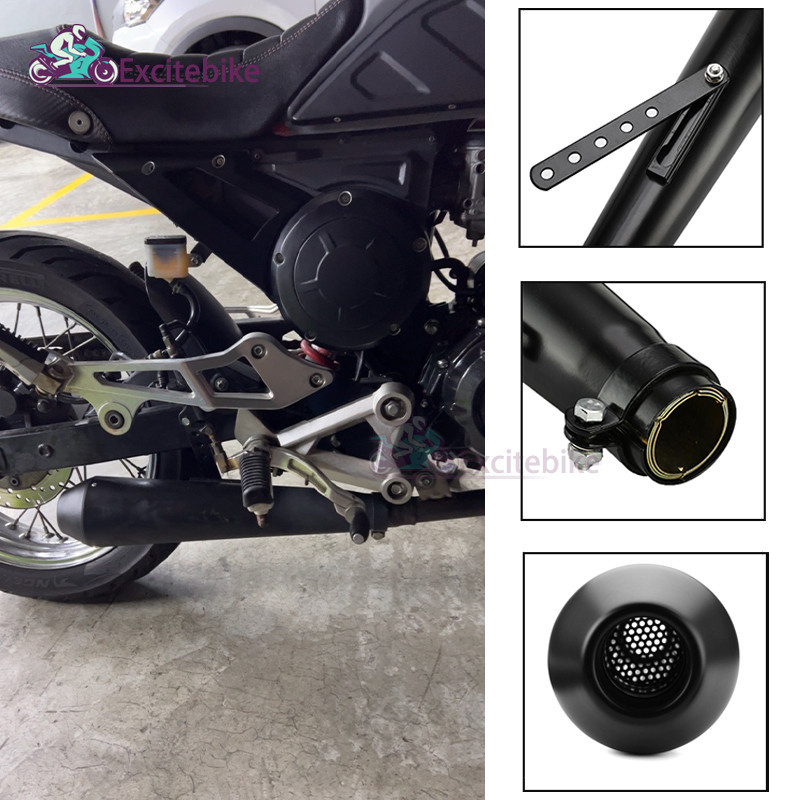 38/40/43/45 มม. UNIVERSAL เรโทร รถจักรยานยนต์ ท่อไอเสีย ท่อดัดแปลง ระบบ CAFE RACER MEGAPHONE