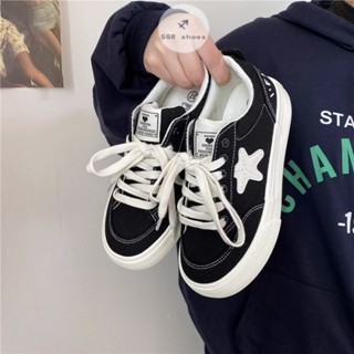 🎀สปอตสินค้า🎀รองเท้าผ้าใบผู้หญิงสไตล์เกาหลีย้อนยุค ins รองเท้…