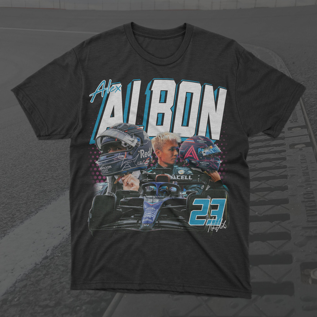 Alex Albon Tshirt, Formula 1 Graphic Racing Shirt, F1 เสื ้ อ Alex Albon Merch, Albon Alex Top, Aa23 Alexander Albon F1 เสื ้ อ F1 Albon