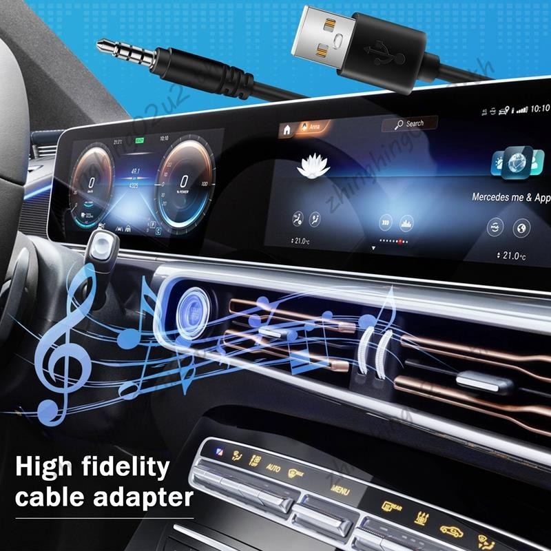3.5 มม. ปลั๊ก AUX แจ็คเสียง เป็น USB 2.0 ตัวผู้ สายชาร์จ อะแดปเตอร์ สําหรับรถยนต์ MP3 ราคา ถูกที่สุด ดีลบีเคเค แกลเลอรีภาพที่ 8