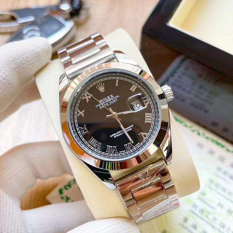 นาฬิกาข้อมือควอตซ์แฟชั่น สายแสตนเลส มีปฏิทิน สไตล์นักธุรกิจ สําหรับบุรุษ