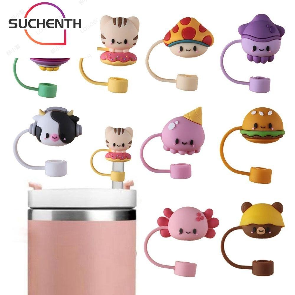 Suchenth จุกปิดหลอดดูดน้ํา ซิลิโคน กันฝุ่น ใช้ซ้ําได้ สําหรับห้องครัว