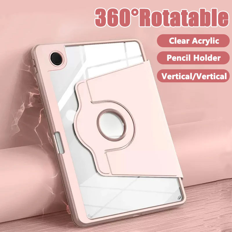 360 หมุนโปร่งใสสําหรับ Honor MagicPad 13 "V8 Pro X9 X8 V7 Pro V8 X8 V7 7 V6 X6 พร้อมที่ใส่ดินสอปลอกฝ