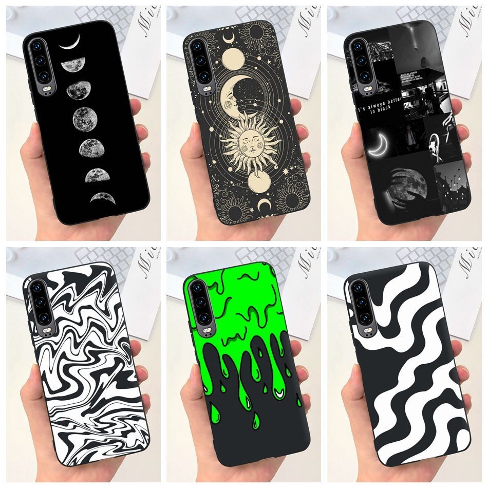 Huawei P30 / P30 Lite / P30 Pro แฟชั่น ดวงจันทร์ นม ระลอก นิ่ม ซิลิโคน ป้องกัน เคสโทรศัพท์