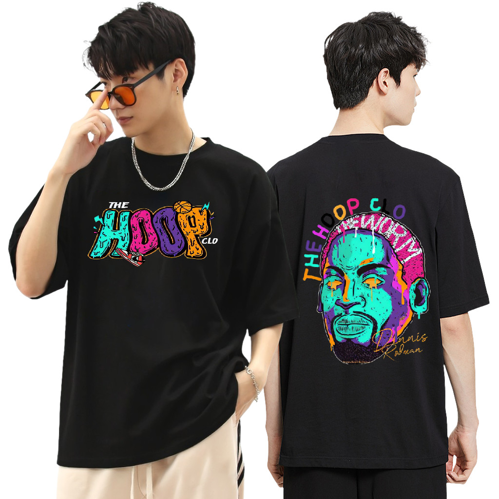 [⚡⚡Flash sale⚡⚡]Dennis Rodman BULL ทีม การพิมพ์ ระดับไฮเอนด์ กราฟฟิตี แฟชั่น ระบายอากาศได้ กีฬา แขนสั้น COD