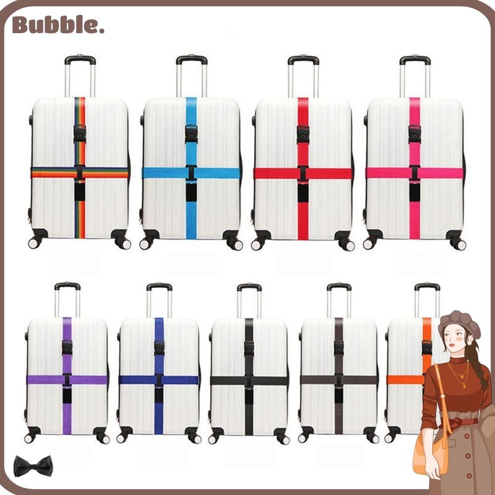 Bubble สายรัดกระเป๋าเดินทาง แบบปรับได้ เข็มขัดกระเป๋าเดินทาง เข็มขัดสติกเกอร์ชื่อ สายรัดกระเป๋าเดินทาง