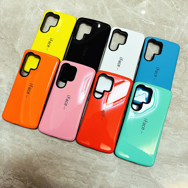 Iface เคสโทรศัพท์มือถือ กันกระแทก ลายจุด พร้อมกระจกโค้ง สําหรับ Samsung S24 S24+ S24Ultra