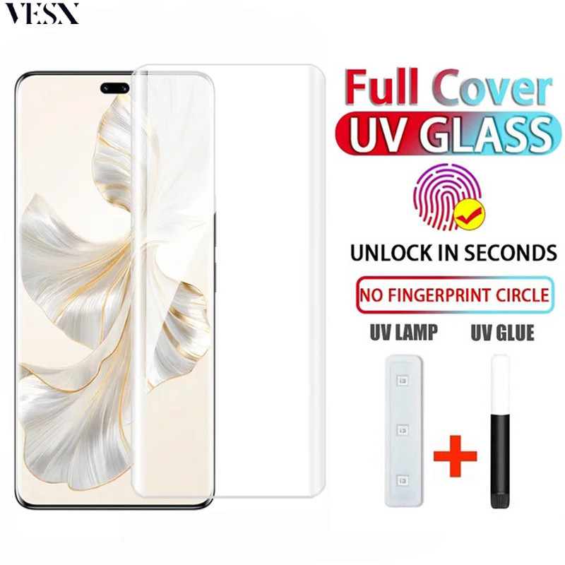ฟิล์มกระจก UV สำหรับ Honor 400 300 Ultra 200 100 90 80 70 X9a X9b X9c Pro+ Plus Power 5G 2025