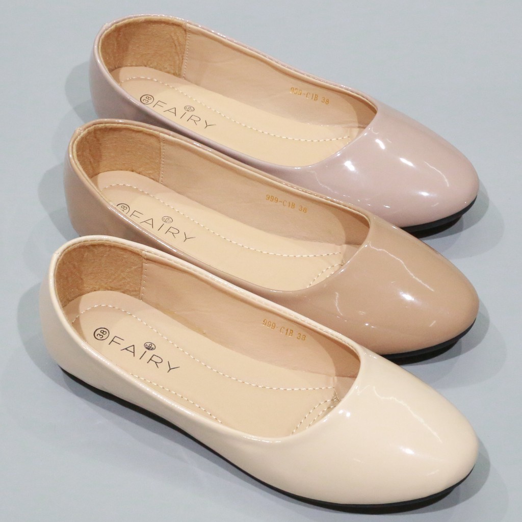 รองเท้าไม่มีสาย รองเท้าคัชชูส้นแบน 999-C1B  FAIRY