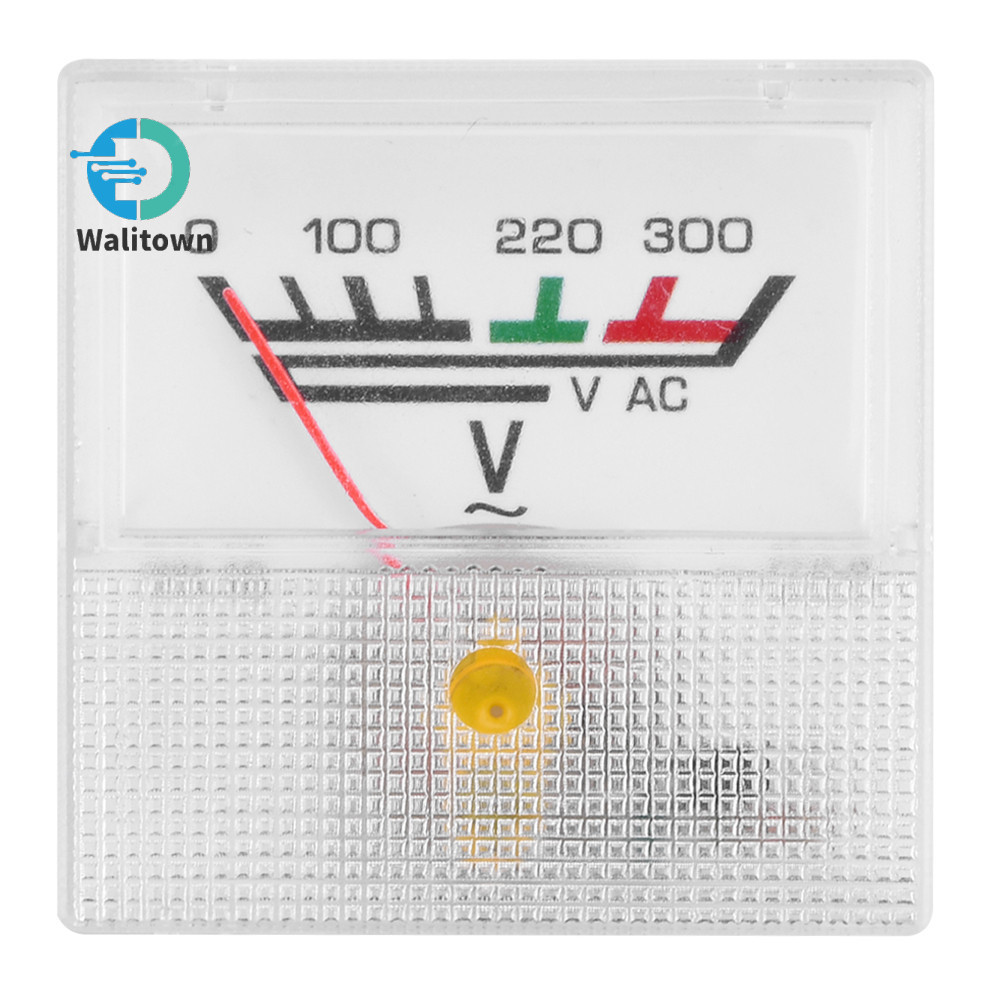 91c16 91L16 DC/AC เครื่องวัดแรงดันไฟฟ้าตัวชี้โวลต์มิเตอร์ DC 0-20V/AC 0-300V 40*40*25 มม.