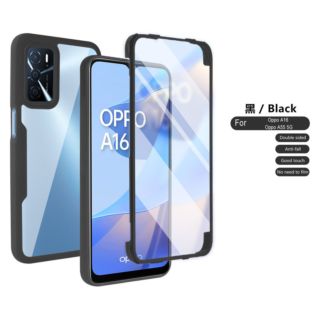 เคสโทรศัพท์มือถือ ป้องกัน กันตก สองด้าน คุณภาพสูง สําหรับ OPPO Find X5 Realme 9i 7 6 A15 A74 A93 A54 A15 A53 A55 F19 C21 A52 A72 A92 C25