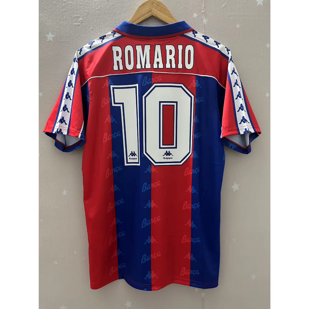 เสื้อกีฬาแขนสั้น ลายทีมชาติฟุตบอล Barcelona ROMARIO GUARDIOLA 93-94 ชุดเหย้า คุณภาพสูง สไตล์เรโทร