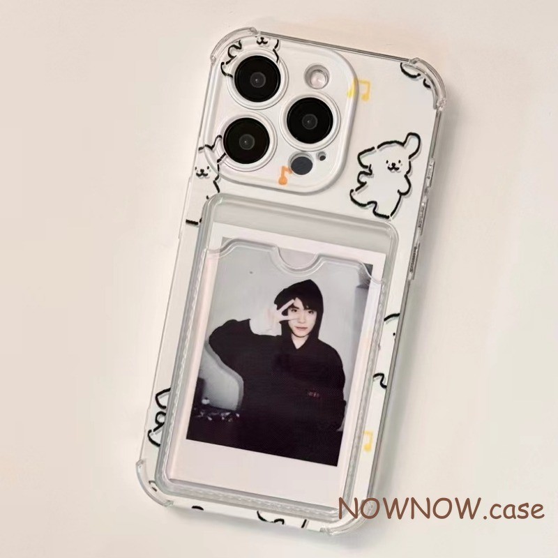 ใช้งานร่วมกับสําหรับ iPhone 16 15 14 PLUS 13 12 11 Pro MAX X XR XS MAX 7 8 PLUS การ์ตูนน่ารักสุนัขเพื่อนคู่กระเป๋าเคสโทรศัพท์สามารถเก็บรูปถ่ายการ์ดขนาดเล็ก ID Card ปกอ่อน - รูปที่ 3