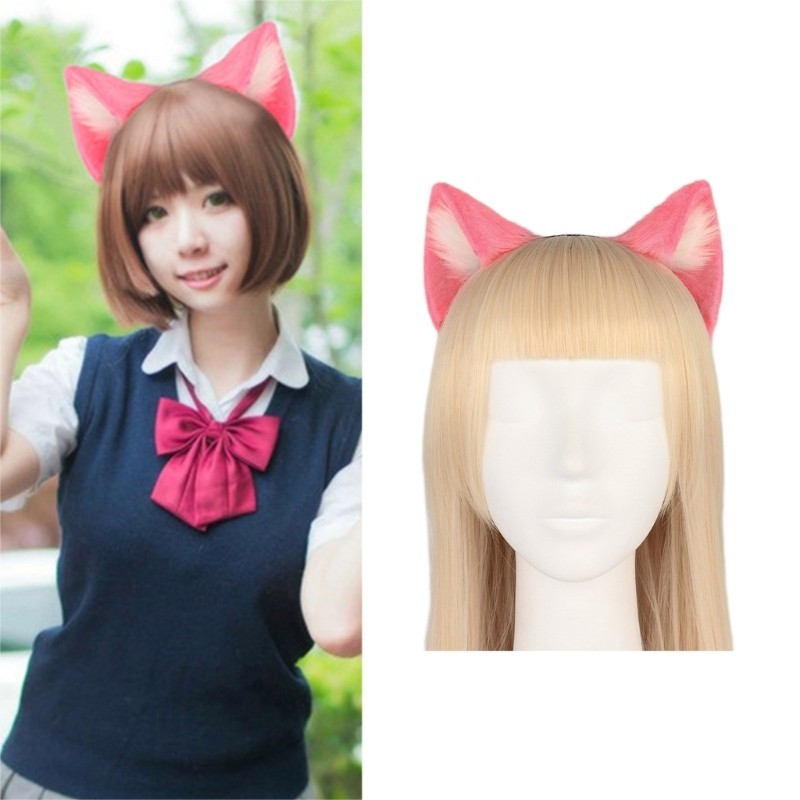 Mya COSPLAY ลูกแมวหูสัตว์หู Headbands สําหรับ Carnivals Party Handmade Furry Party เครื่องแต่งกาย De
