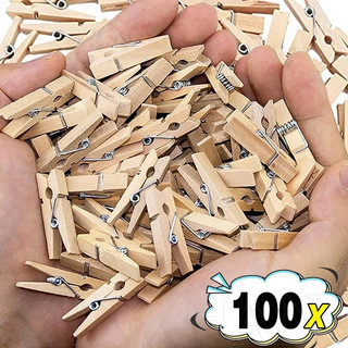 คลิปไม้หนีบรูปภาพ อเนกประสงค์ 50 ชิ้น 100 ชิ้น