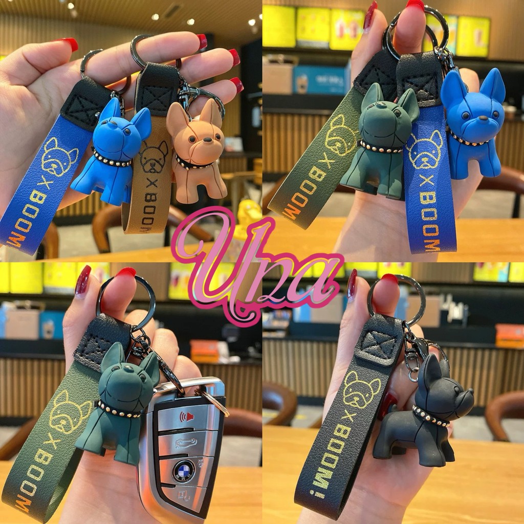 Una Gift Shop(A236)❣🇹🇭🚚พร้อมส่ง❣พวงกุญแจห้อยจี้การ์ตูนสุนัขน่ารักสไตล์ฝรั่งเศสสําหรับตกแต่งกระเป๋านักเรียน