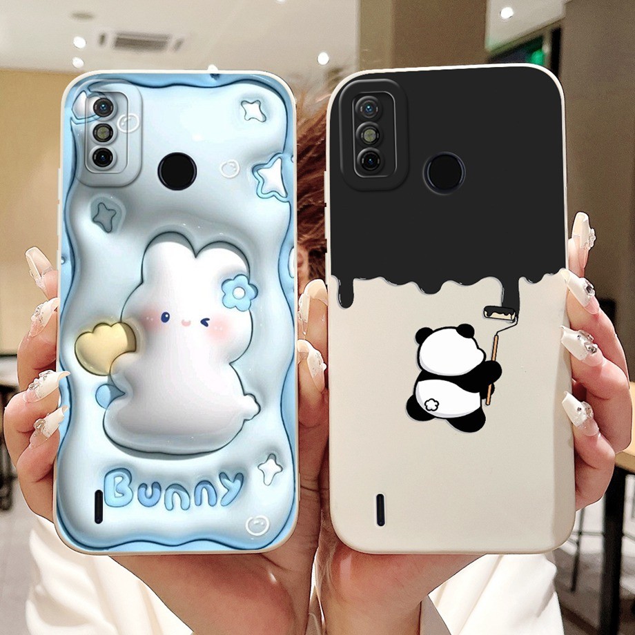 สําหรับ Tecno Spark 6 Go 6go กรณีออกแบบหรูหราการ์ตูนซิลิโคนกันกระแทก Soft Shell สําหรับ Tecno SparkGO 2020 กระเป๋าโทรศัพท์