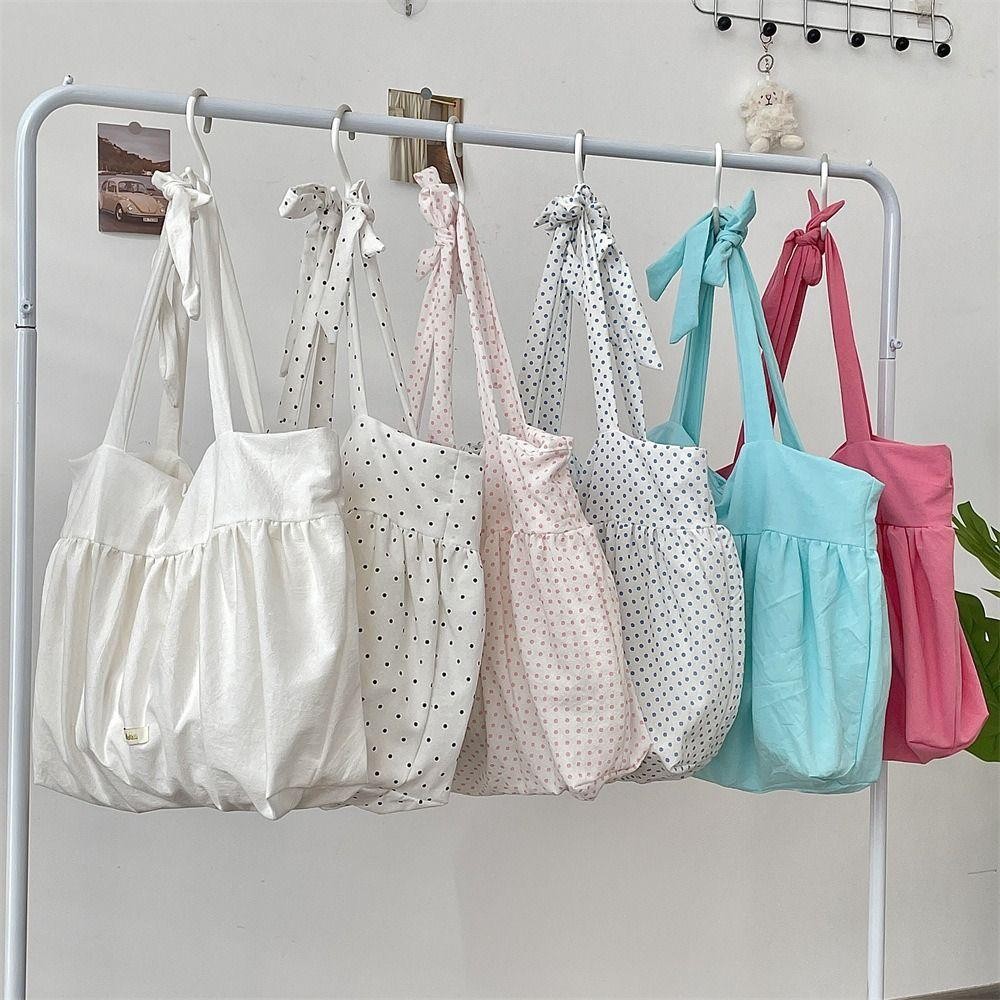 Eniang815 Tote Bag, กระเป๋าสะพายปักหวาน, กระเป๋าถือพิมพ์ลายลําลอง
