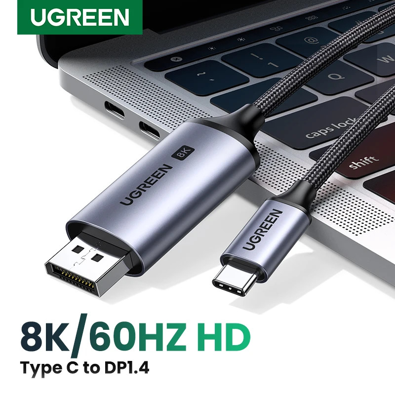 Ugreen DP Cable Bidirectional 8K 60Hz สาย Usb C ถึง DisplayPort 1.4 สําหรับ Thunderbolt 3/4