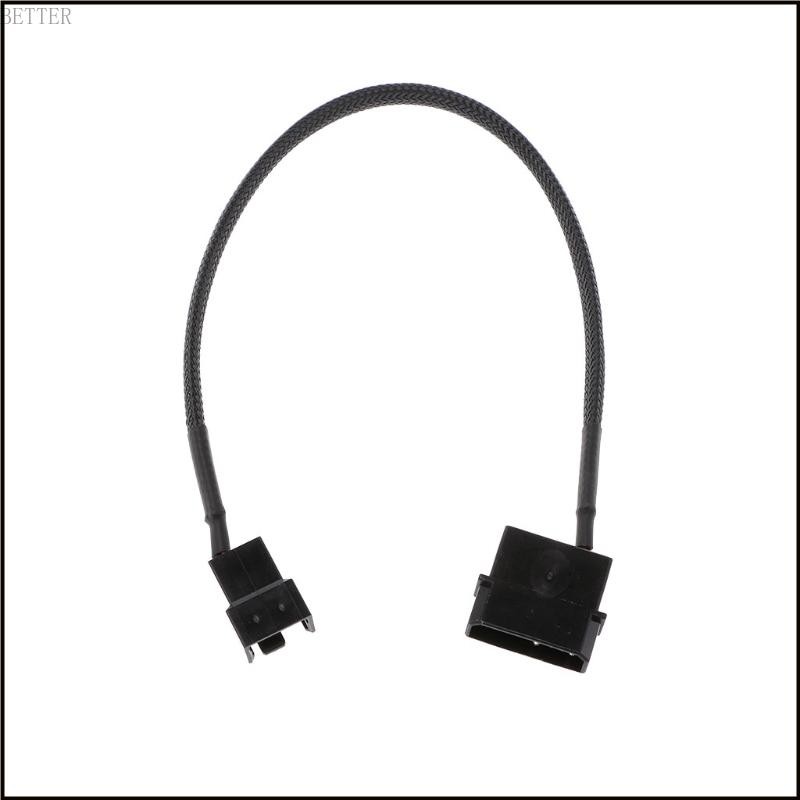 Bett 4-Pin Molex Male to 3-Pin 4-Pin PWM Fan PC Fan Power Extension Cable Converter