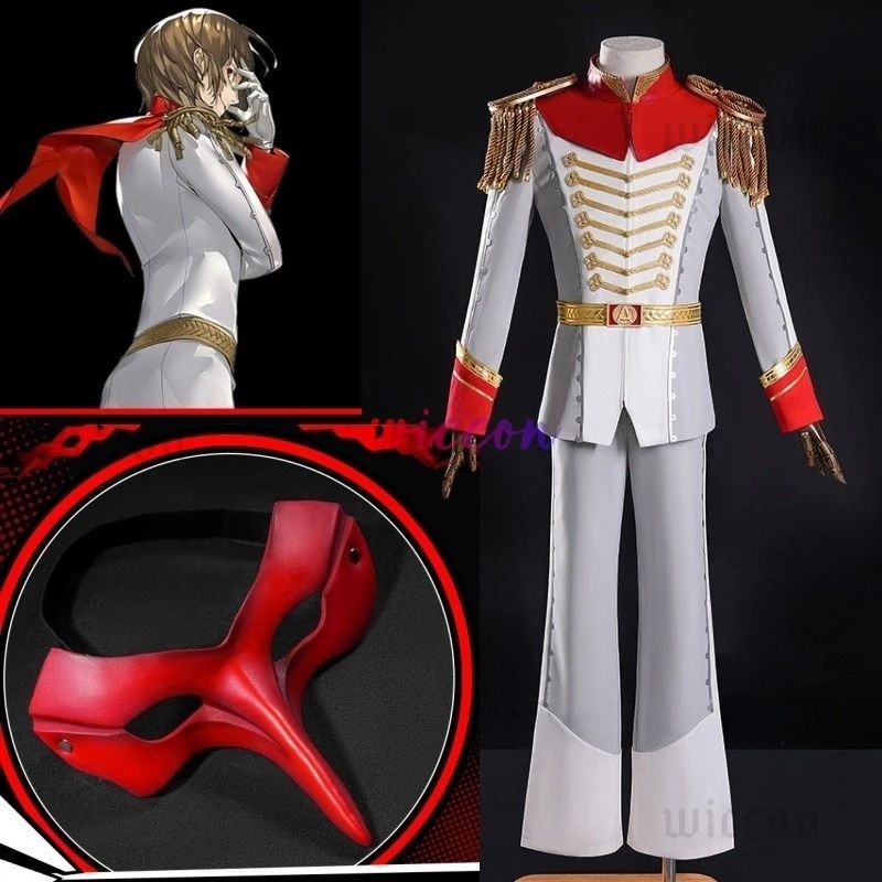 Akechi Goro คอสเพลย์เครื่องแต่งกาย Man Phantom Thieves of Hearts Goro Akechi Crow เครื่องแต่งกาย Pri