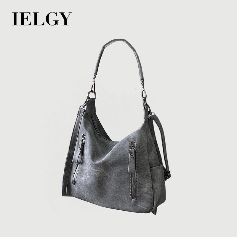 IELGY Ladies Melade Color Retro Tote Bag ความจุขนาดใหญ่แบบพกพา Commuter Bag
