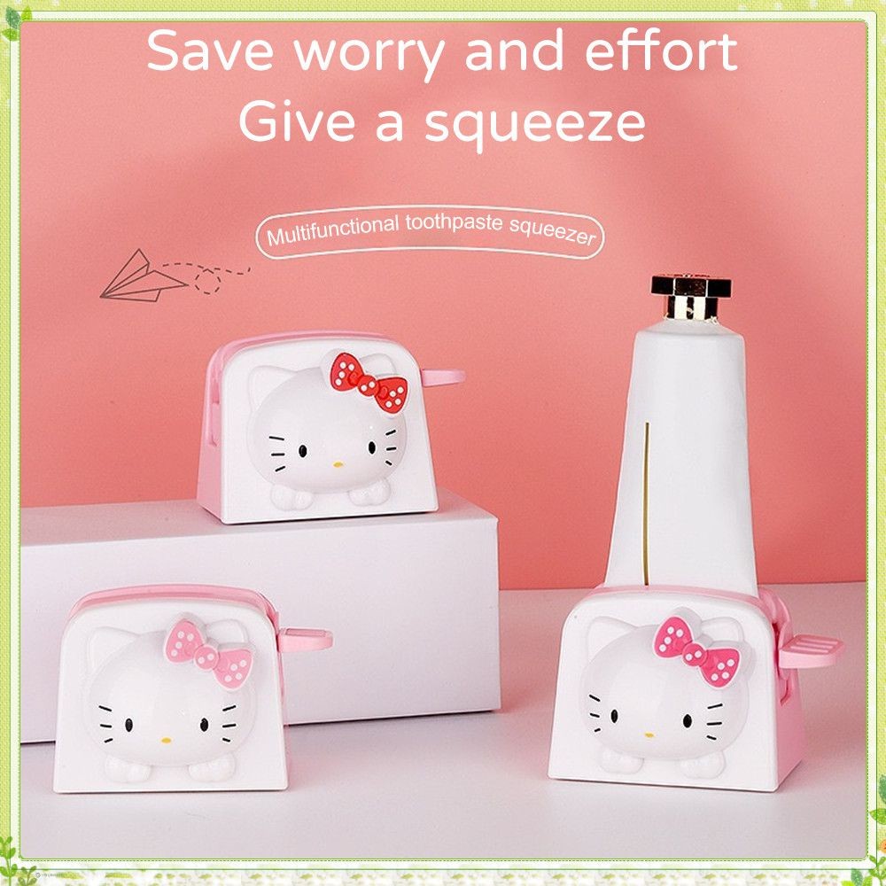 ✨✨youngtime Sanrio Hello Kitty Kuromi Rolling Toothpaste Squeezer Shampoo Handpaste Clip เครื่องบีบยาสีฟันอเนกประสงค์ เครื่องบีบครีมล้างหน้า ของขวัญ youngtime✨✨