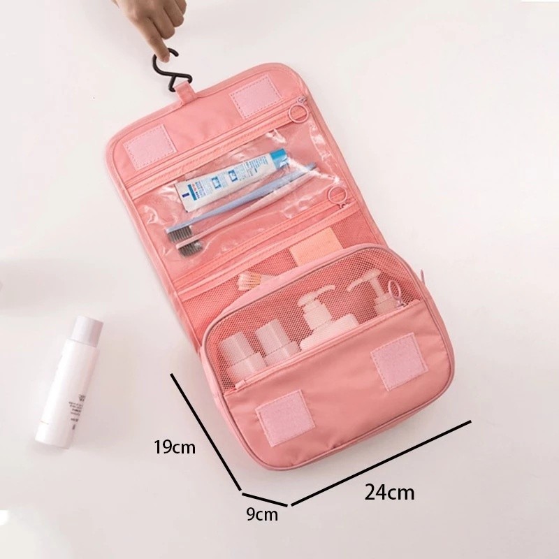 【พร้อมสต็อก】หนัง PU กระเป๋าใส่เครื่องสำอางค์ ทรงหมอน พาพาสะดวก จุของได้เยอะ อเนกประสงค์