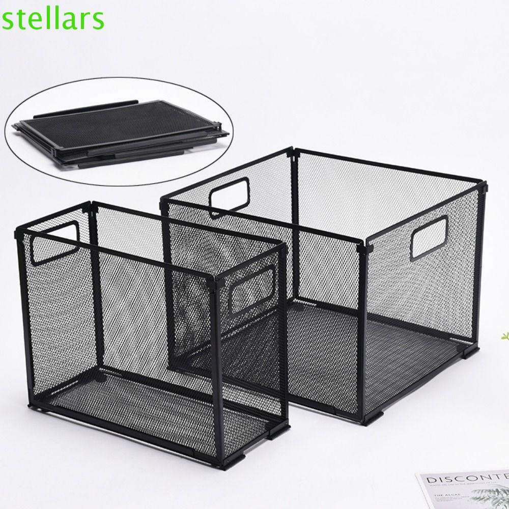 Stellarsync Office Filing Crate, ตาข่ายโลหะโฟลเดอร์ไม่รวมแขวนโฟลเดอร์แฟ้มออแกไนเซอร์, แบบพกพามั่นคงสีดํา Antislip ที่ใส่แฟ้ม Office