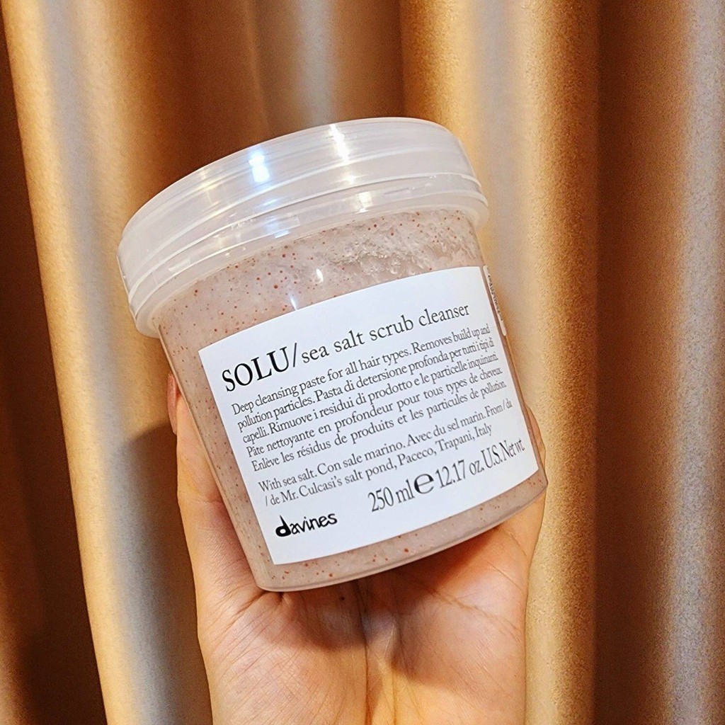 Davines Solu Sea Salt Scrub Cleanser 250ml สครับสำหรับหนังศีรษะ ขจัดเซลล์เสือมสภาพ พร้อมบำรุงหนังศีร