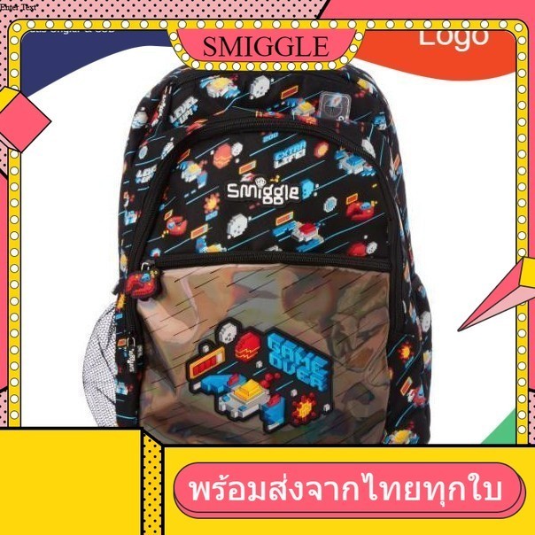✈✈ Smiggle Backpack กระเป๋าเป้สมิกเกอ ลาย Lego สีดำ ของแท้ ✈✈ AUD พร้อมส่ง!!