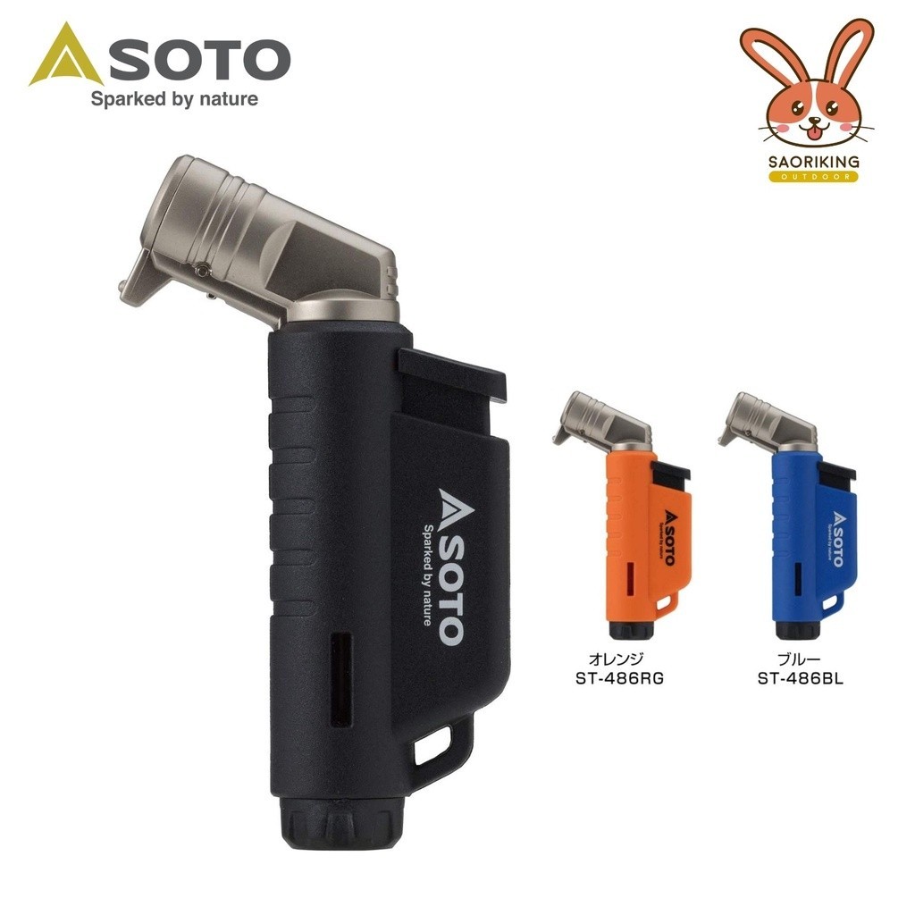 หัวพ่นแก๊ส Soto ST-486 Micro Torch Active Black/Orange/Blue ไฟแช็คSoto ไฟแช็คฟู่ พร้อมส่ง