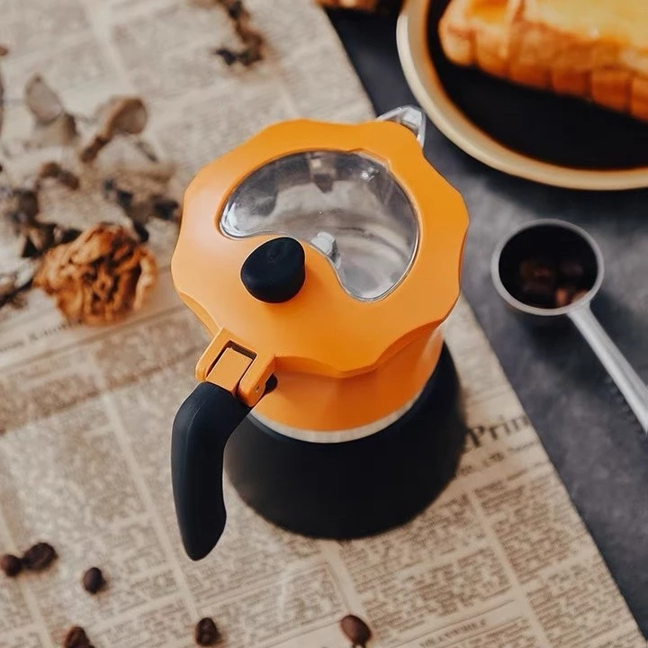 ☕☕☕ กาต้มกาแฟ หม้อต้มกาแฟสด Moka pot ความจุ 150/300ml ใช้งานกับเตาไฟฟ้า เตาแก็ส เตาแคมป์ปิ้ง thumbnail 8
