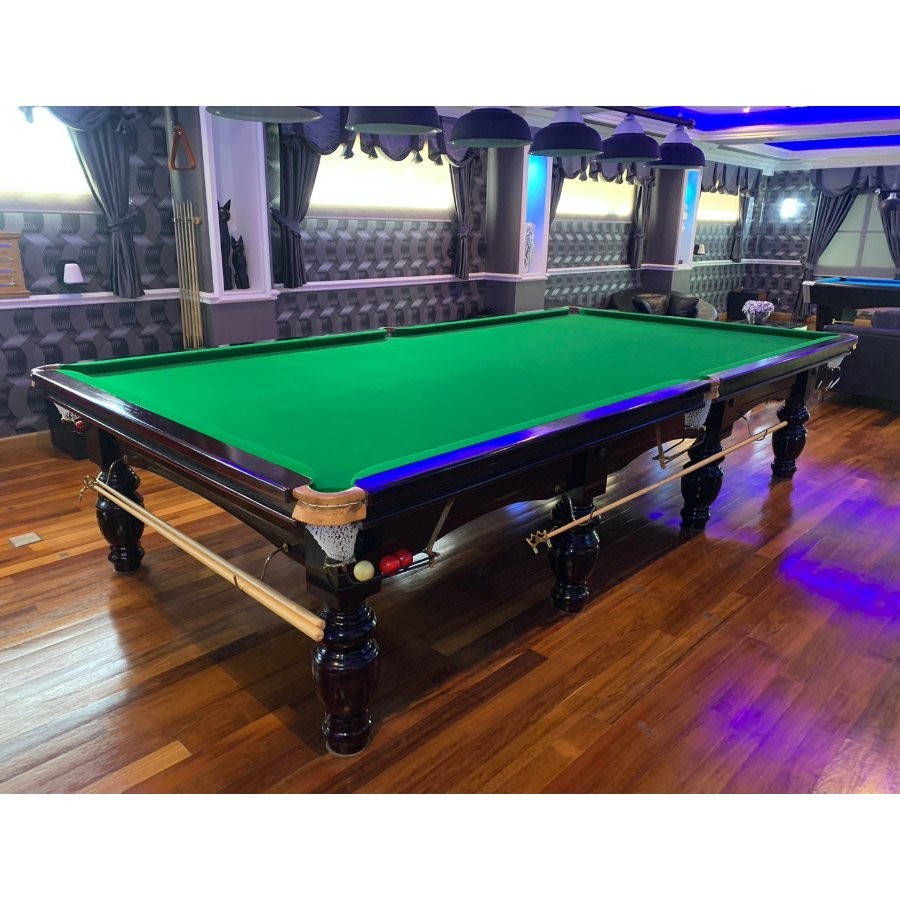 (มือสอง) โต๊ะสนุกเกอร์ หินชนวน 5 แผ่น ฐานชิ่งเหล็ก Thai Snooker Table 12ft with Steel Backed Cushions