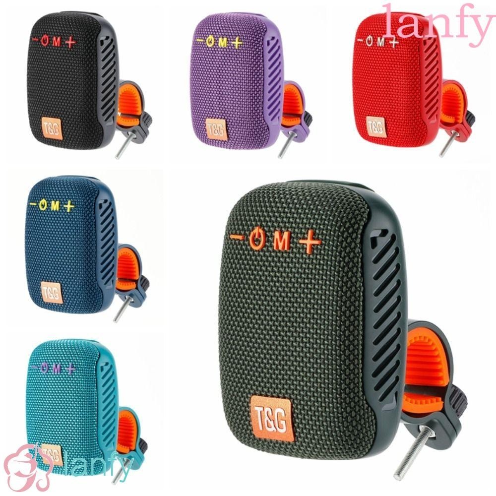 Lanfy ลําโพงซับวูฟเฟอร์ บลูทูธไร้สาย ABS กันน้ํา แบบพกพา ชาร์จไฟได้ สําหรับติดแฮนด์รถจักรยาน