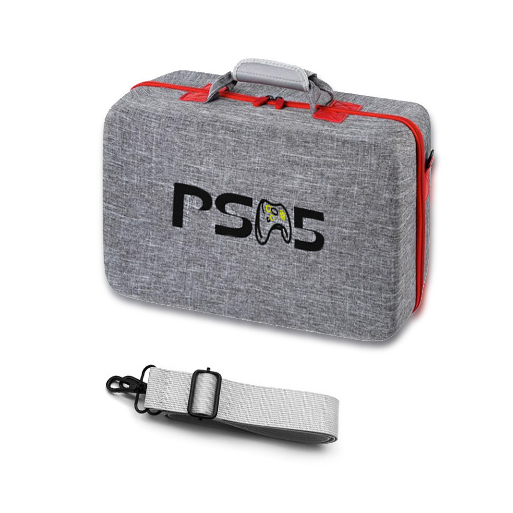 กระเป๋า PS5 EVA เปลือกแข็ง กระเป๋าถือ PlayStation 5 กระเป๋าเดินทางกันกระแทกกันน้ำ การออกแบบสายสะพายไหล่คู่