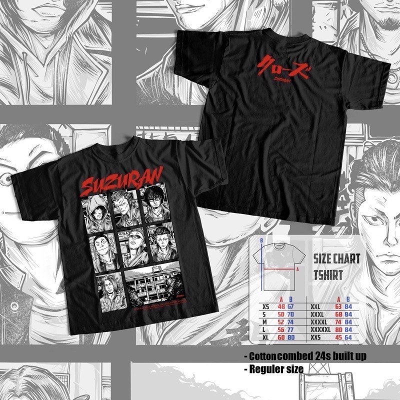 【พร้อมส่ง】เสื้อยืด suzuran crows x worst 2024 S-5XL